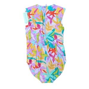 Mott50 Michaela Sleeveless One Piece Swimsuit Beach Floral UPF 50 Zipper Back S